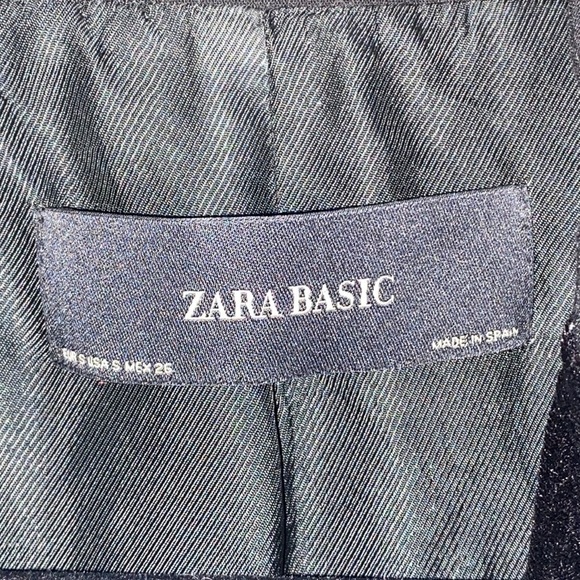 ZARA velvet lapel tuxedo single button flap pockets black Size Small - Picture 4 of 16